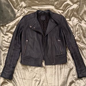 Black leather jacket